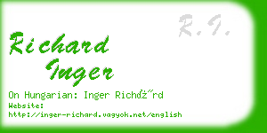 richard inger business card